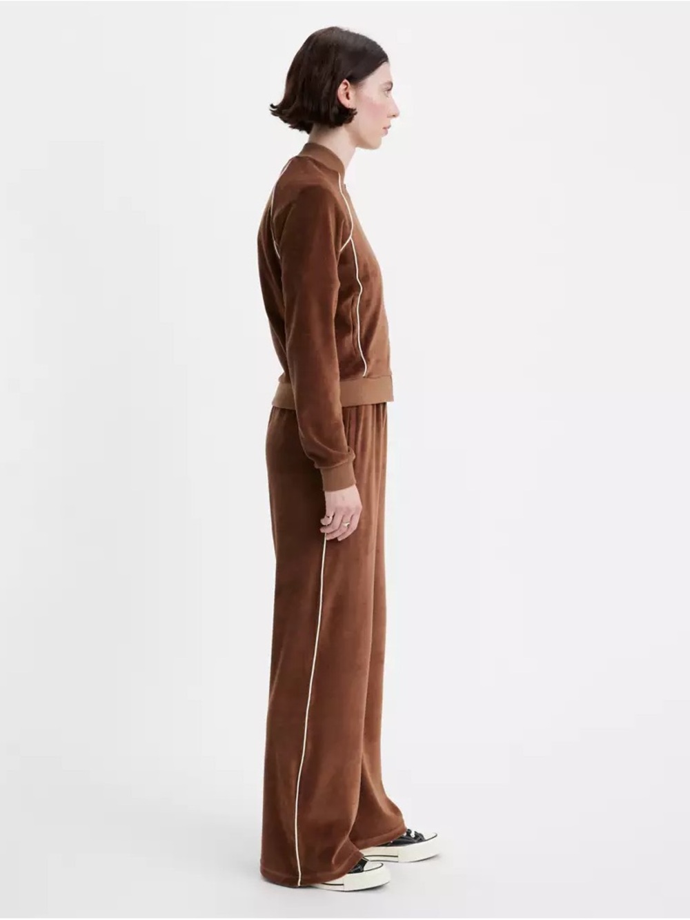 Levi’s Gold Tab™ Ivy League Track Pants Wide Leg Brown Velour
